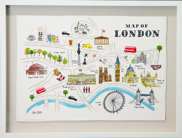 Map of London, textile 