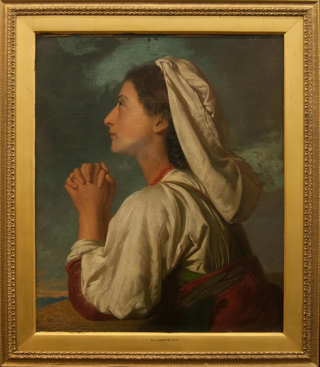 AUM Framing Praying Woman custom framed